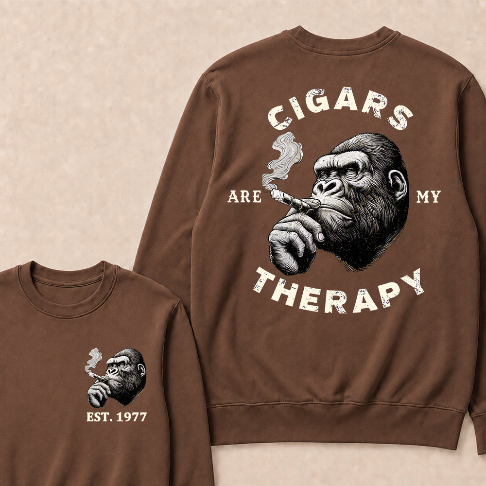 Cigars Therapy Custom Est.Year Crewneck
