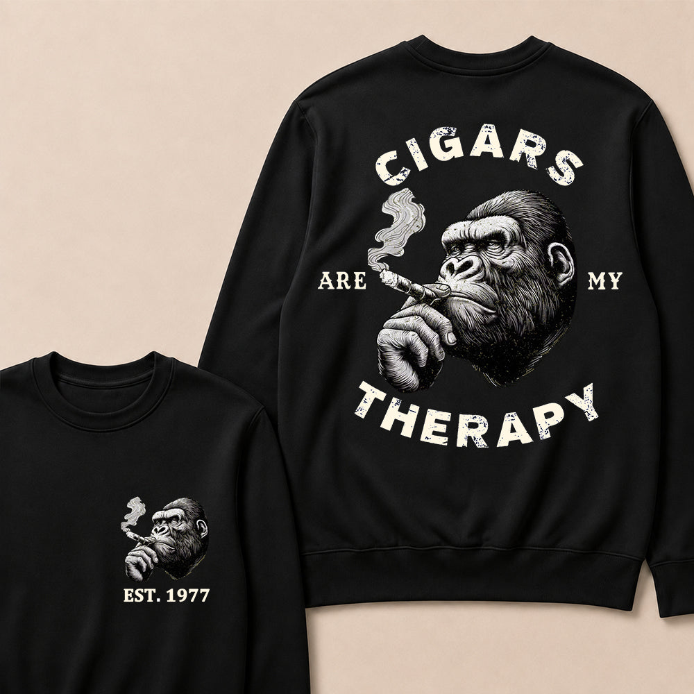 Cigars Therapy Custom Est.Year Crewneck