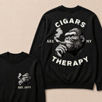 Cigars Therapy Custom Est.Year Crewneck