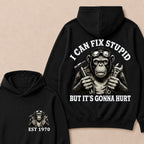 I Can Fix Stupid But It's Gonna Hurt Custom Est.Year Hoodie