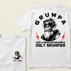 Grumpa Like A Regular Grandpa Only Grumpier Custom Est.Year T-Shirt