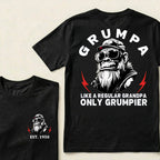 Grumpa Like A Regular Grandpa Only Grumpier Custom Est.Year T-Shirt