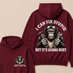 I Can Fix Stupid But It's Gonna Hurt Custom Est.Year Hoodie