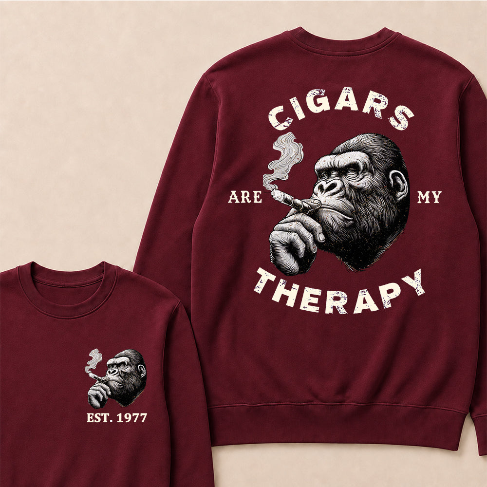 Cigars Therapy Custom Est.Year Crewneck