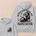 When God Made Me He Grinned And Said This'll Be Fun Custom Est.Year Hoodie