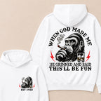 When God Made Me He Grinned And Said This'll Be Fun Custom Est.Year Hoodie
