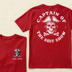 Custom Year Captain of the Shit Show Print T-Shirt